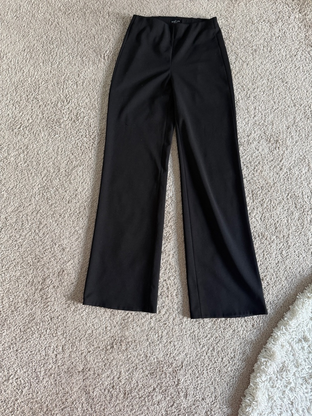 White Barn Black Wide-Leg Ponte Trousers